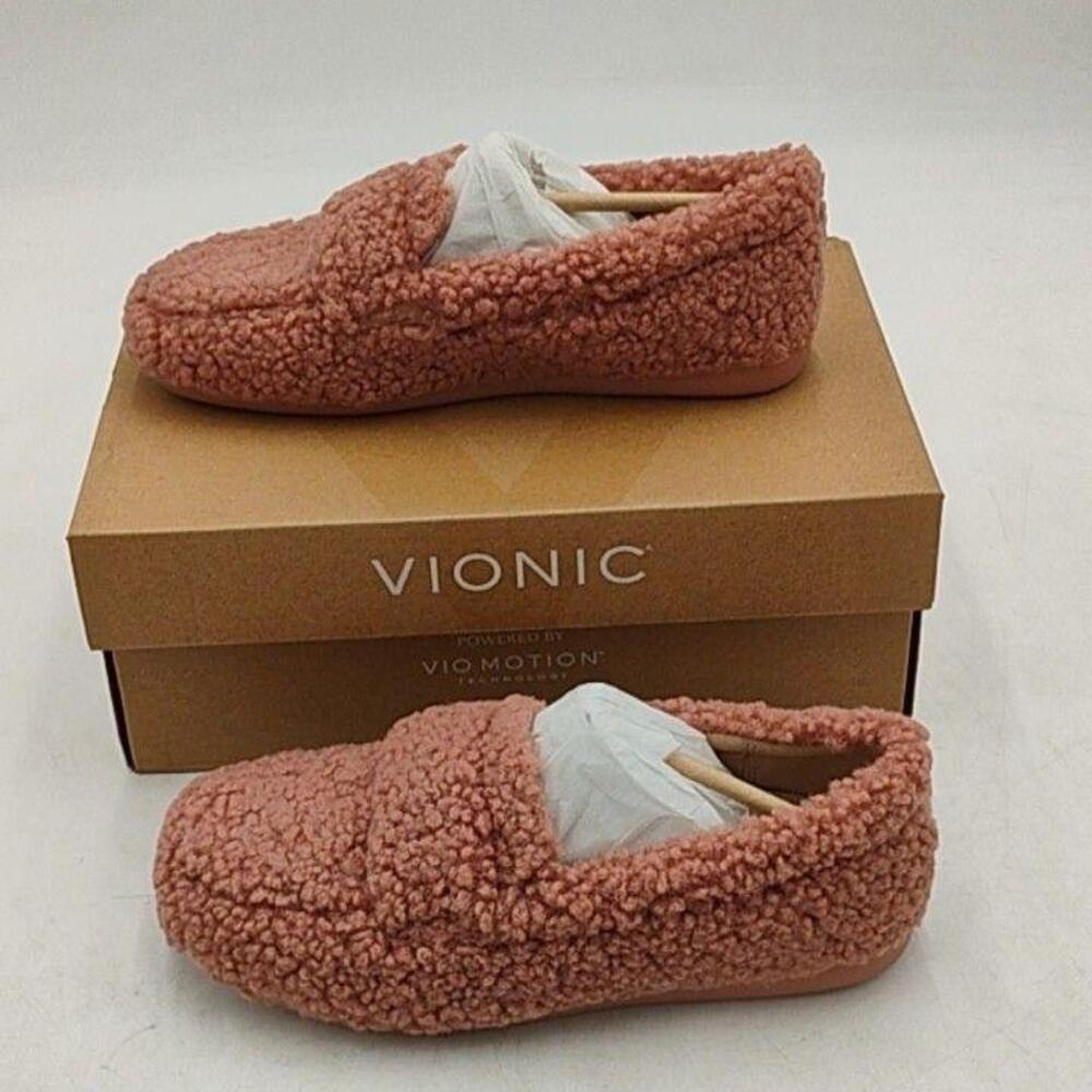 Snuggle Slippers Womens Pink Fleece Moccasin Faux Fur House Cozy Size 7
